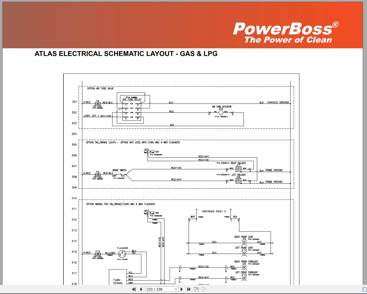 PowerBoss Sweeper Atlas PB620DSL To PB620LP DSB Parts Catalog Wiring Diagram 4100053 2023 (3)