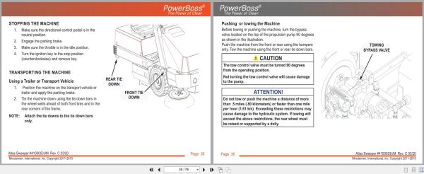 Powerboss Sweeper Atlas Pb620Dsl To Pb620Lp Dsb User Manual 4100053 2020 (2)