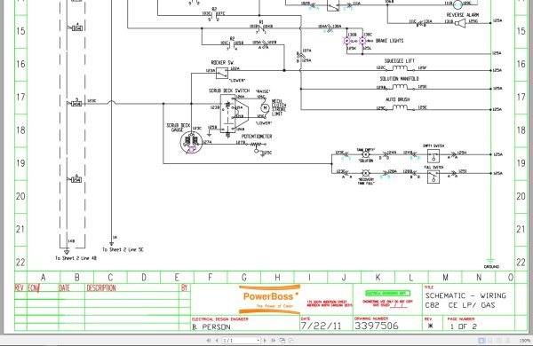 Powerboss Sweeper C82 Electrical Schematic (2)