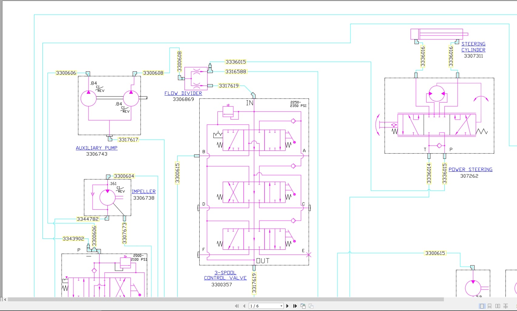 PowerBoss Sweeper C90 Hydraulic Schematic 3344775 2012 (2)