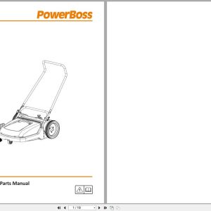 PowerBoss Sweeper Collector 26 PB26R User Instructions Parts Manual (1)