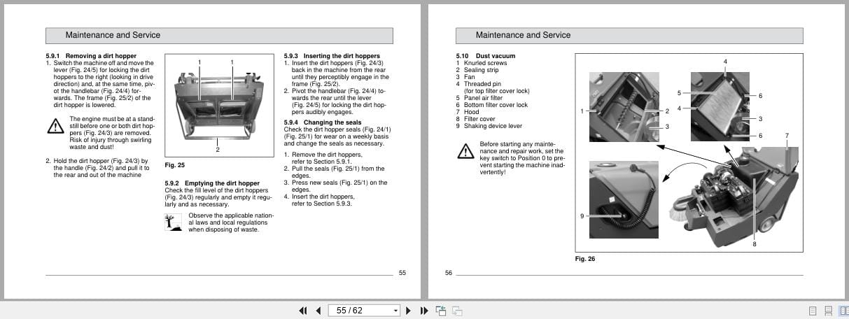 PowerBoss Sweeper Collector 34B 34G Instructions Manual 88 10 2970 (2)
