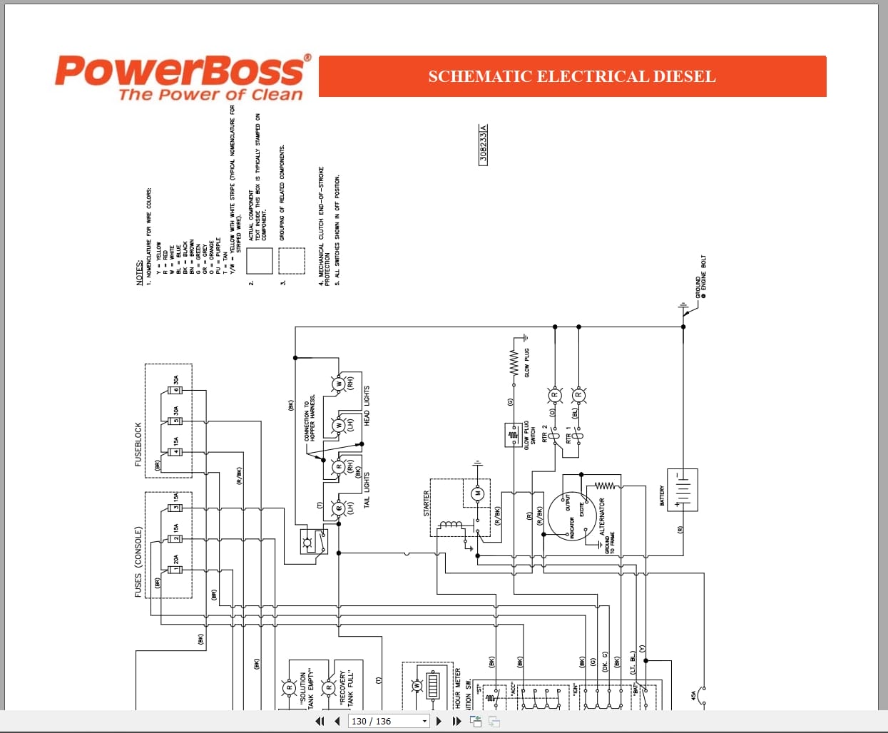 PowerBoss Sweeper Commander Series T90 T82 C90 C82 Spare Parts Catalog 4100037 2009 (3)