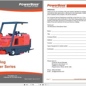 PowerBoss Sweeper Commander TSS82KDSL To TSS82KLPCE Parts Catalog 4100037 2017 (1)