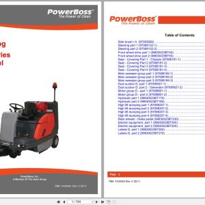 PowerBoss Sweeper Diesel Apex 58 Series Parts Catalog 4100024 2011 (1)