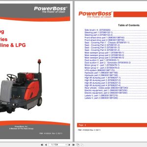 PowerBoss Sweeper Gasoline LPG Apex 58 Series Parts Catalog 4100024 2011 (1)