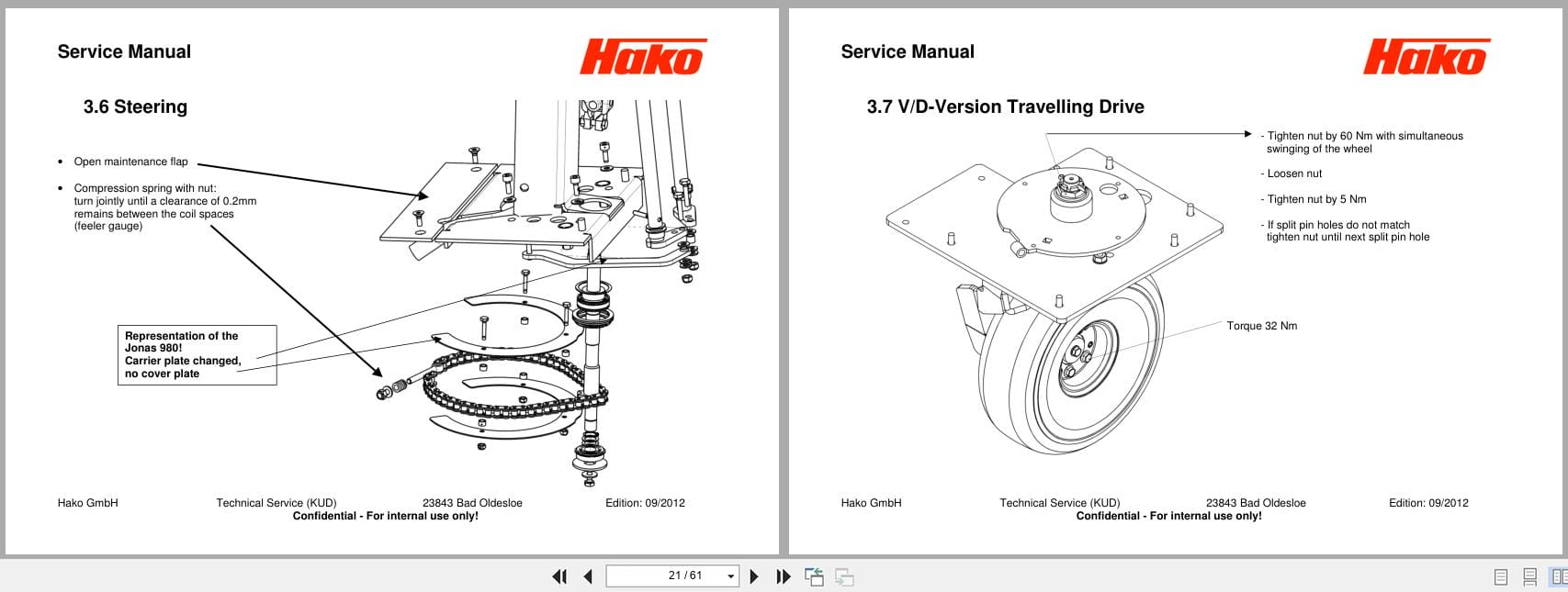 PowerBoss Sweeper Jonas 1200V 1200D 1200E Service Manual 2012 (2)