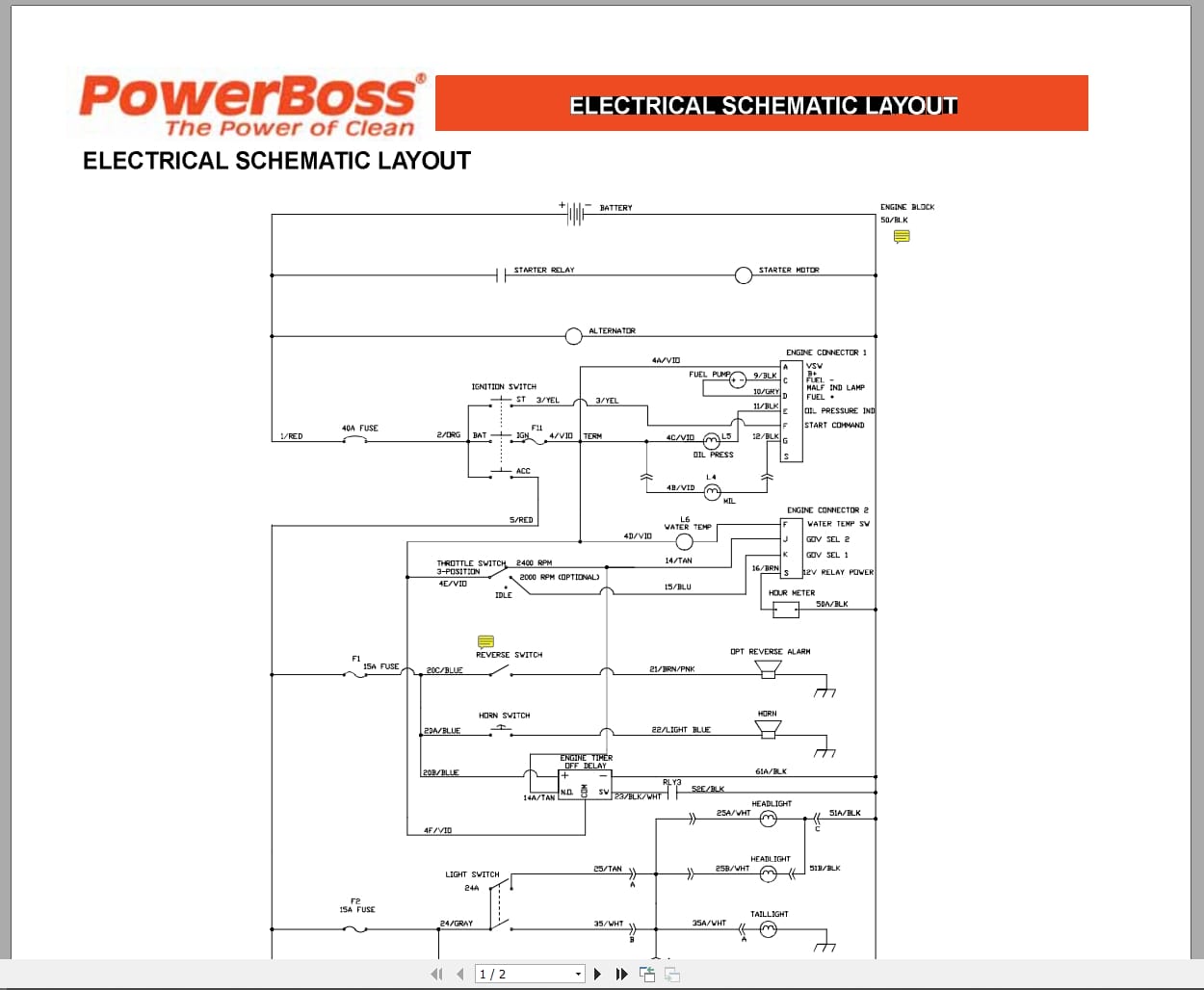 PowerBoss Sweeper Nautilus Electrical Schematic 988749 2014 (1)