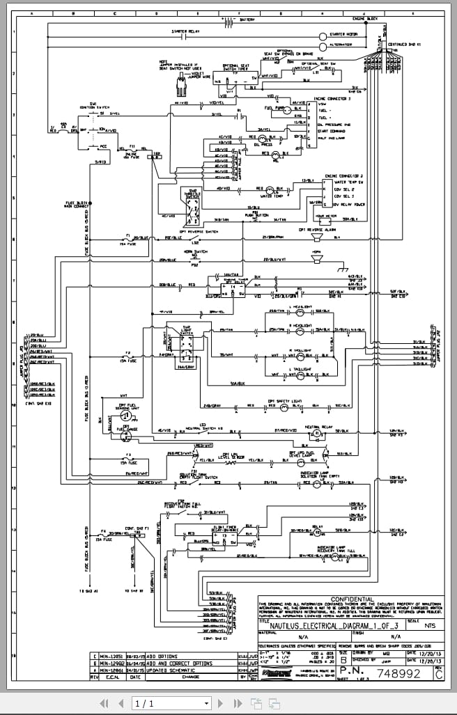 PowerBoss Sweeper Nautilus Hydraulic And Electrical Schematic (1)