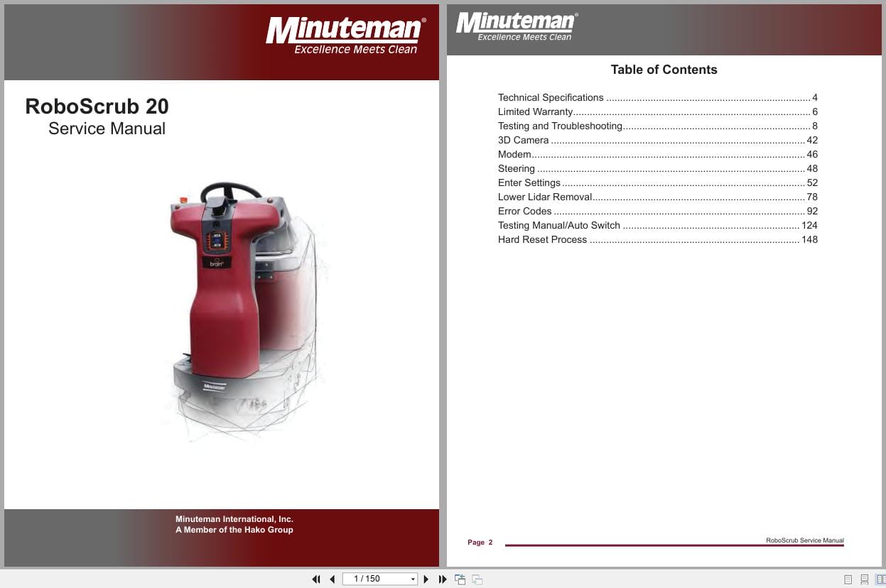 PowerBoss Sweeper RoboScrub 20 Service Manual Wiring Diagram (1)