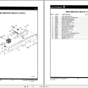 PowerBoss Sweeper SW 62 Deluxe Parts Section Wiring Diagram 324403 (1)
