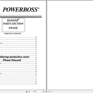 PowerBoss Sweeper SW 62E Parts Section (1)