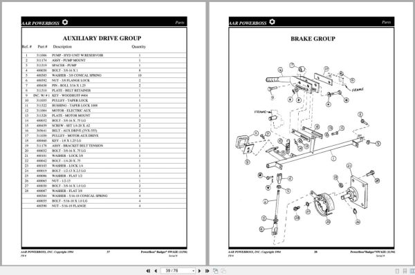 Powerboss Sweeper Sw 62E Parts Section (2)
