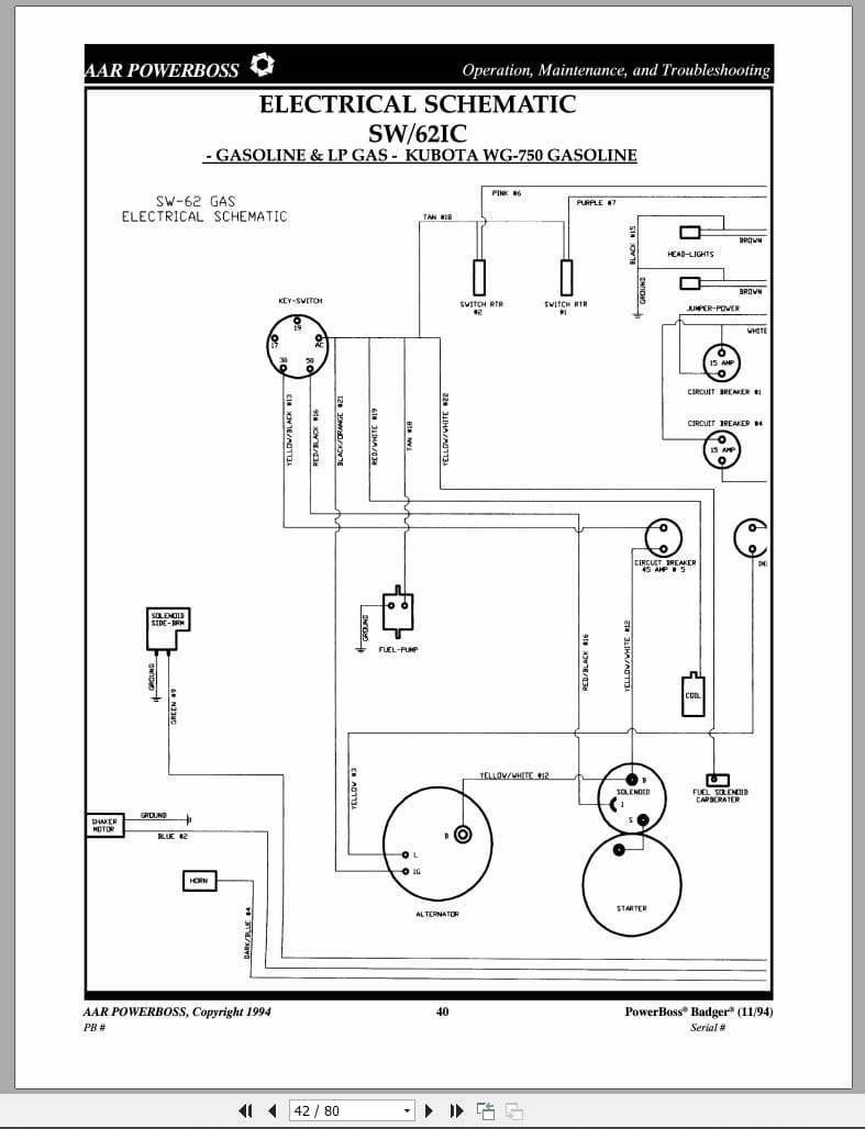 PowerBoss Sweeper SW 62E SW 62IC Operation Maintenance Troubleshooting (3)