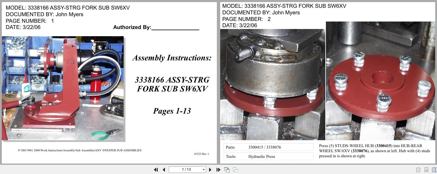 PowerBoss Sweeper SW 6X Service Operation Parts Manual (1)