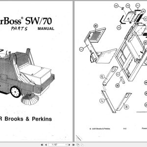 PowerBoss Sweeper SW 70 Operation Maintenance Parts Manual (1)