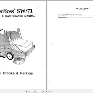 PowerBoss Sweeper SW 71 SW 72 Operation Maintenance Manual (1)