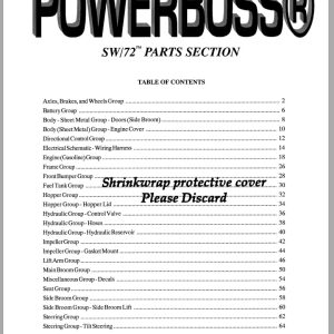 PowerBoss Sweeper SW 72 Parts Section Wiring Diagram 324401 (1)