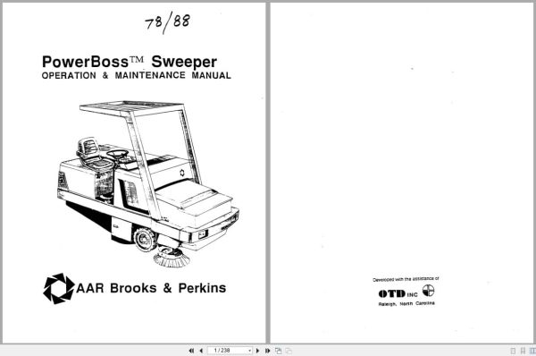 Powerboss Sweeper Sw 78 Sw 88 Operation Maintenance Manual (1)