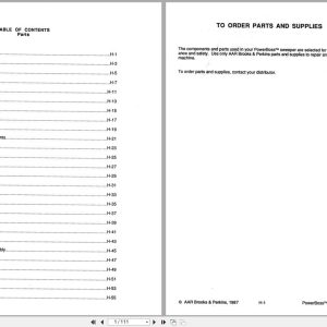 PowerBoss Sweeper SW 88 Operation Maintenance Parts Wiring Diagram (1)