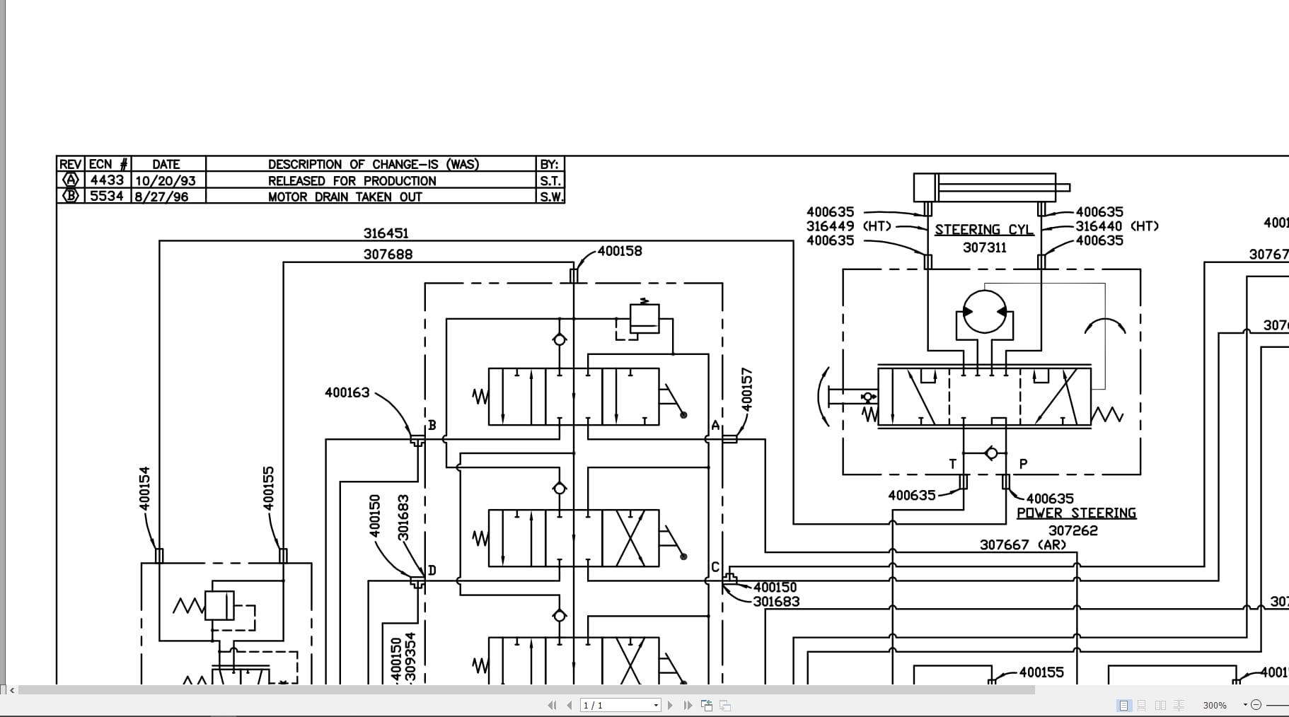 PowerBoss Sweeper SW9XT Hydraulic Schematic 315235 (2)