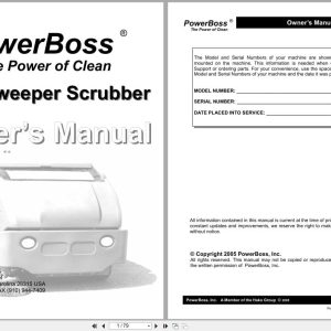PowerBoss Sweeper Scrubber 5550 Owners Parts Manual Wiring Diagram (1)
