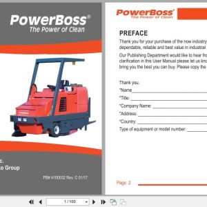 PowerBoss Sweeper Scrubber Commander T82 User Manual 4100032 2017 (1)