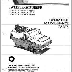 PowerBoss Sweeper Scrubber TSS 90HC To CSS 80 Operation Maintenance Parts SM25300 (1)