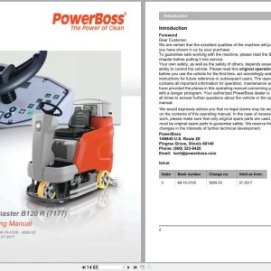 PowerBoss Sweeper Scrubmaster B120R Operation Manual 88 10 3105 3650 33 2017 (1)