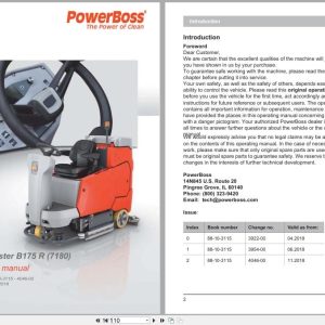 PowerBoss Sweeper Scrubmaster B175R Operating Manual 88 10 3115 4046 00 2018 (1)