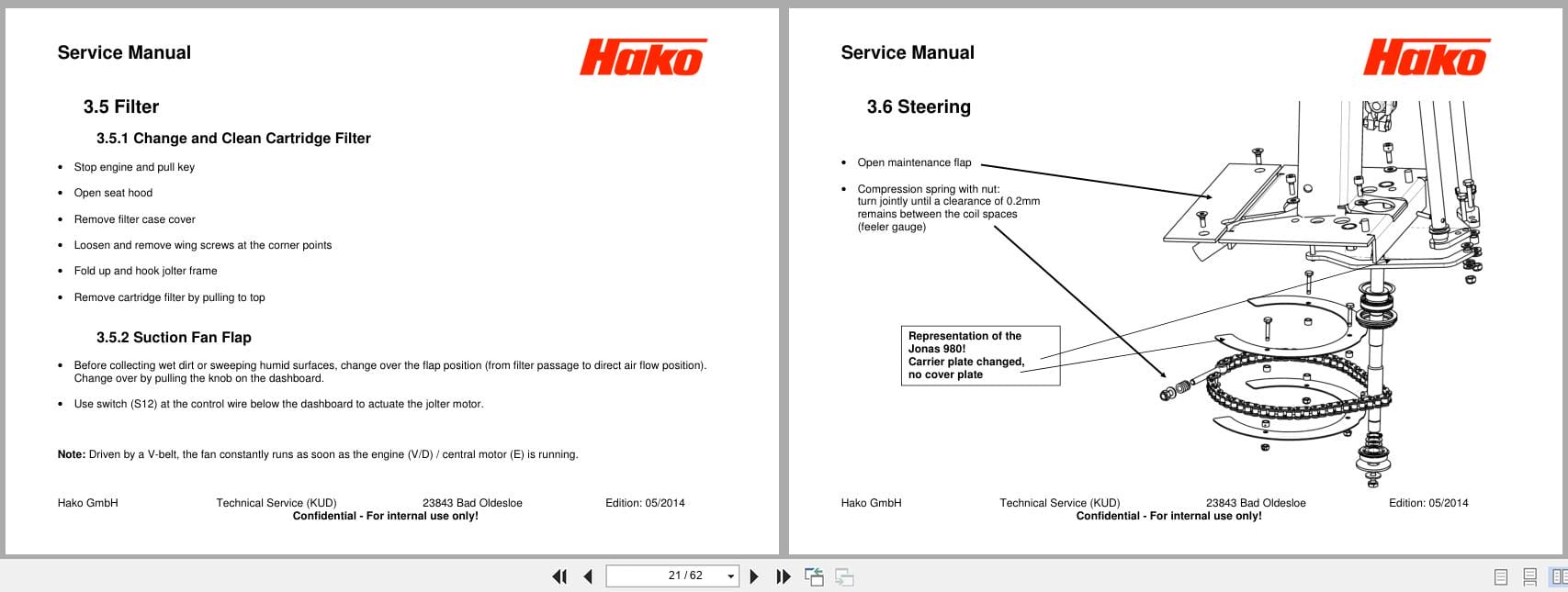 PowerBoss Sweeper Sweepmaster P1200RH D1200RH B1200RH Service Manual 2014 (2)