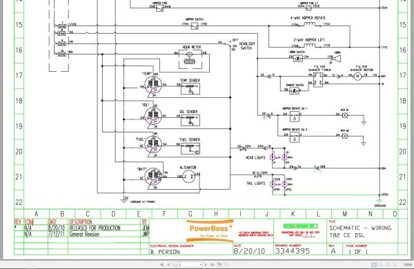PowerBoss Sweeper T82 CE DSL CE LP GAS Electrical Schematic (1) Powerboss Sweeper T82 Ce Dsl Ce Lp Gas Electrical Schematic (1)