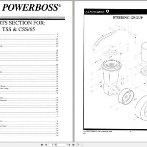 PowerBoss Sweeper TSS 65 CSS 65 Operation Maintenance Troubleshooting Parts (1)