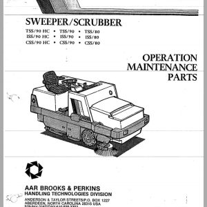 PowerBoss Sweeper TSS 90HC To CSS 80 Operation Maintenance Parts SM25300 (1)