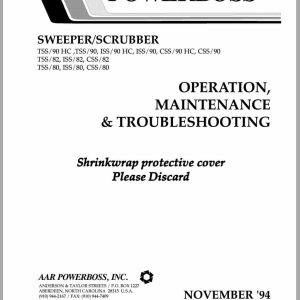 PowerBoss Sweeper TSS 90HC To CSS 80 Operation Maintenance Troubleshooting (1)