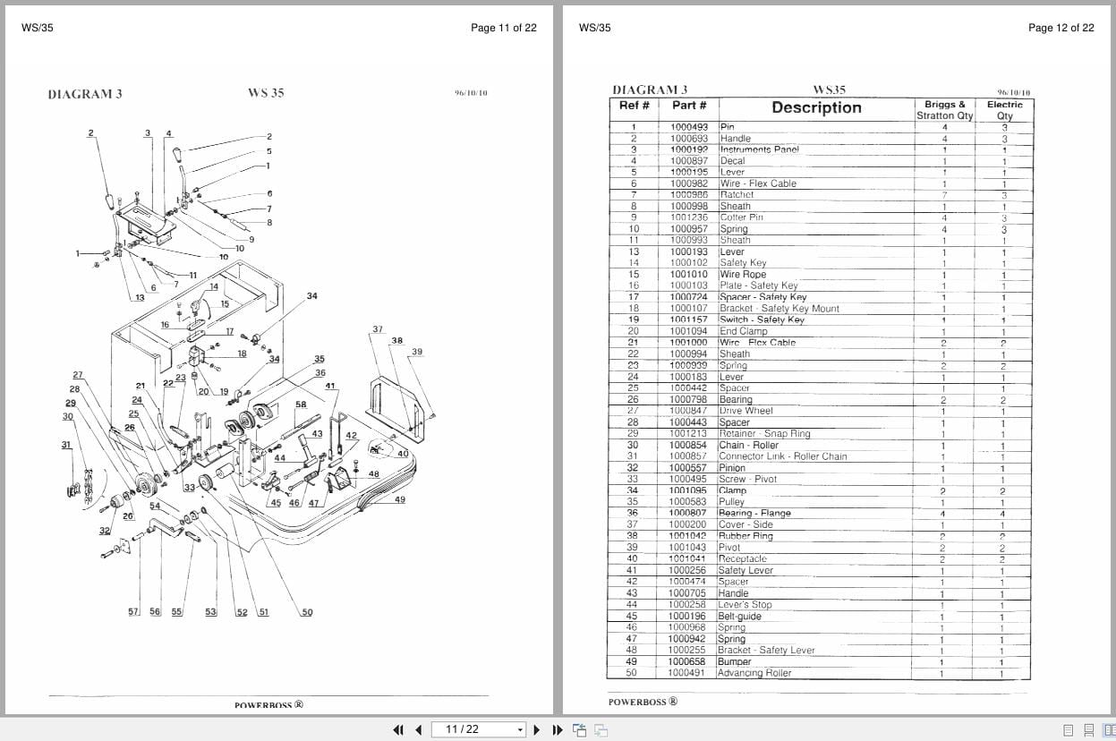 PowerBoss Sweeper WS35 Parts Manual (2)