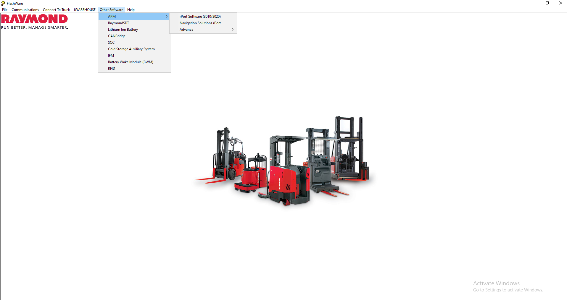 Raymond Forklift Flashware 11.0 – Diagnostic Software 3