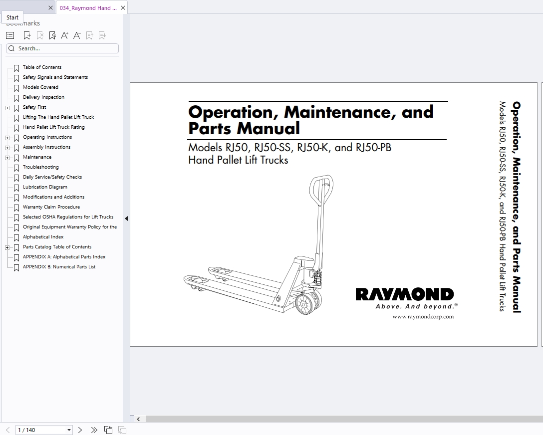 Raymond Forklift Schematics & Service Parts Manual Update 2025 (3)