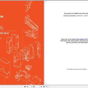 Skyjack Articulating Boom Lift SJ30AJE SJ30ARJE Parts Manual 229034AGA 2023 (1)