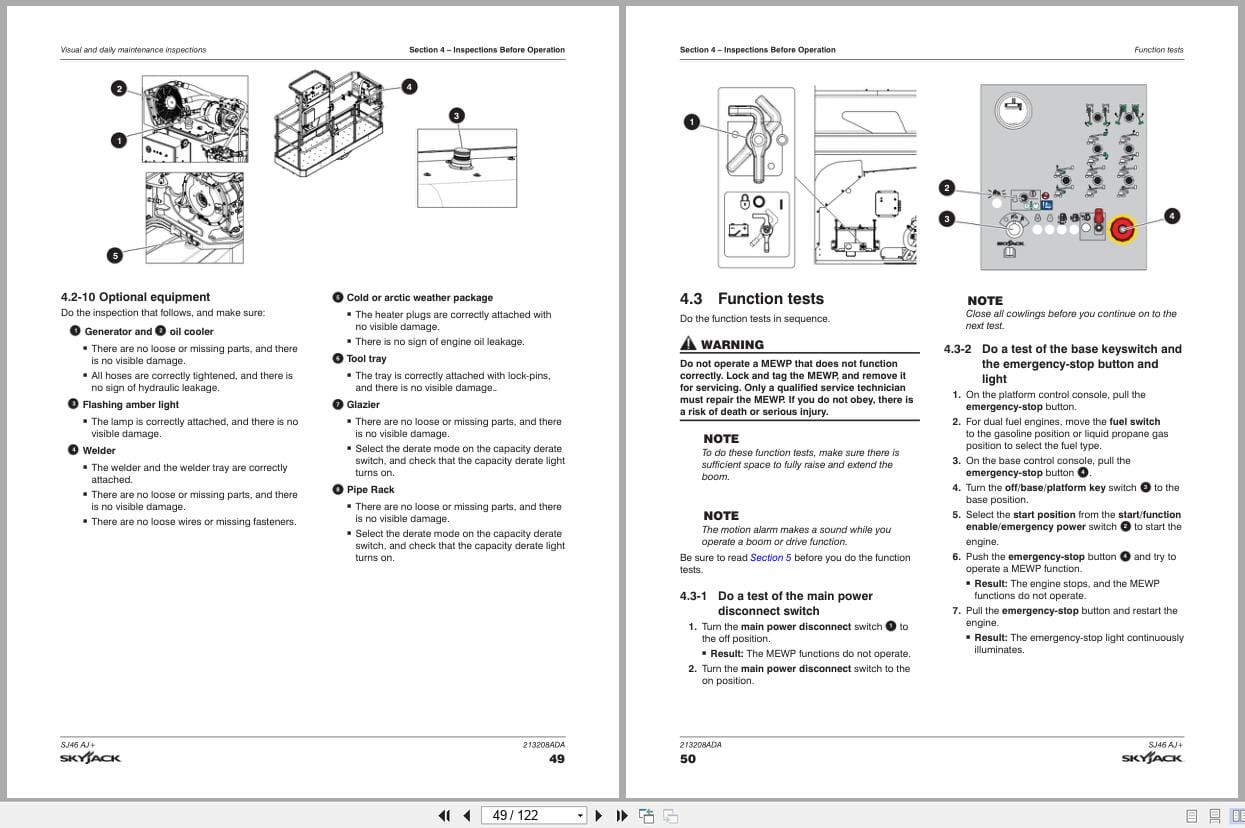 Skyjack Articulating Booms SJ46AJ+ Operating Manual 213208ADA 2022 (3)