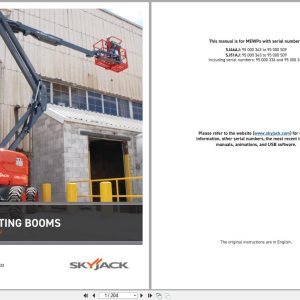 Skyjack Articulating Booms SJ46AJ SJ51AJ Parts Manual 160622AK 2022 (1)