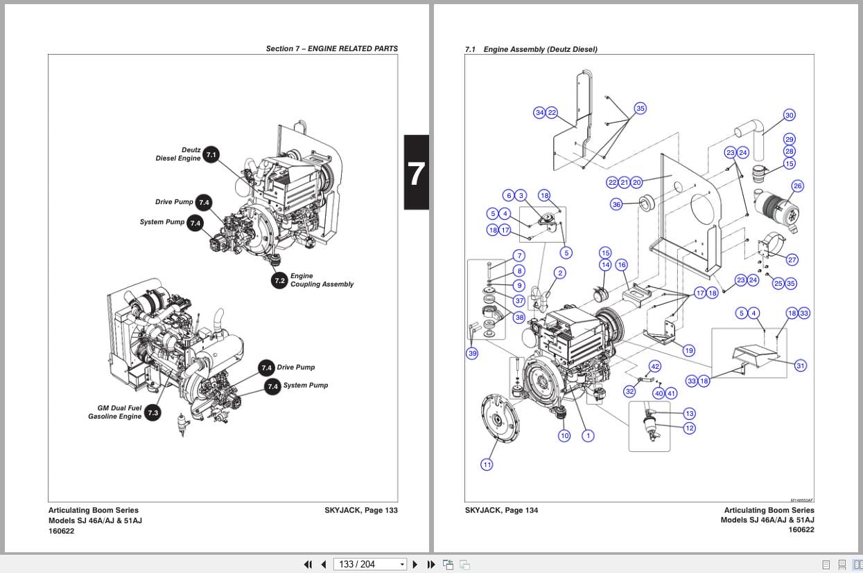 Skyjack Articulating Booms SJ46AJ SJ51AJ Parts Manual 160622AK 2022 (3)