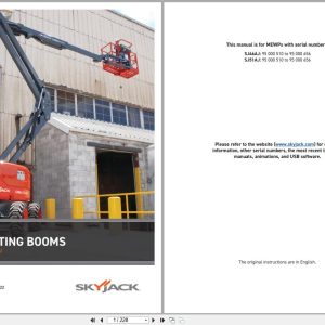 Skyjack Articulating Booms SJ46AJ SJ51AJ Parts Manual 163265AG 2022 (1)