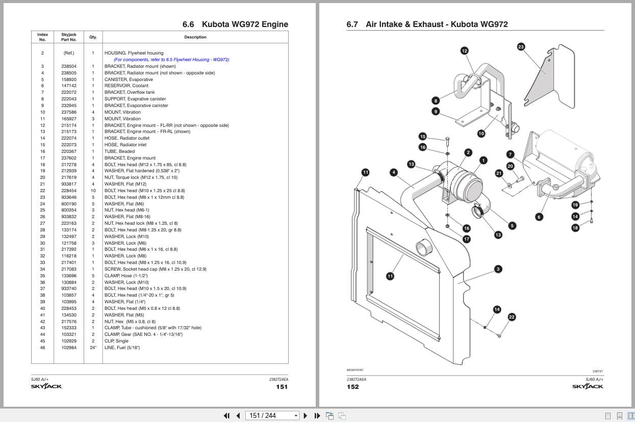 Skyjack Articulating Booms SJ60AJ+ Parts Manual 238272AEA 2023 (3)
