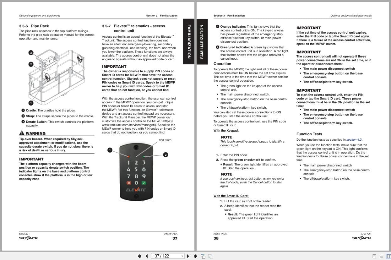 Skyjack Articulating Booms SJ63AJ+ Operating Manual 213211ACA 2021 (3)
