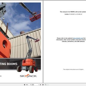 Skyjack Articulating Booms SJ63AJ Parts Manual 159762AH 2022 (1)