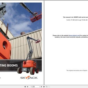 Skyjack Articulating Booms SJ63AJ Parts Manual 167274AI 2022 (1)