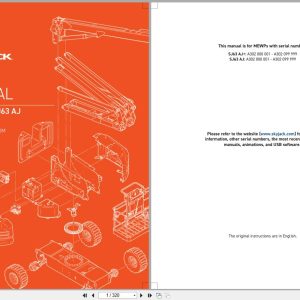 Skyjack Articulating Booms SJ63AJ+ SJ63AJ Parts Manual 229036AFA 2023 (1)