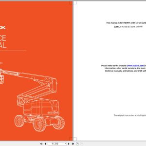 Skyjack Articulating Booms SJ85AJ Service Manual 210341AK 2023 (1)