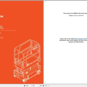 Skyjack DC Electric Scissors SJ3013 micro Parts Manual 241611AAA 2022 (1)